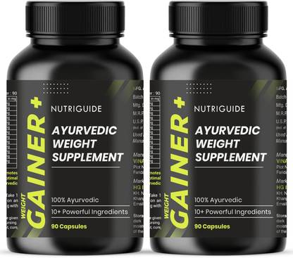 Nutri Guide New and Improved Formula Weight Gainer+ Muscle Mass Gainer I 100% Ayurvedic Weight Gainers/Mass Gainers