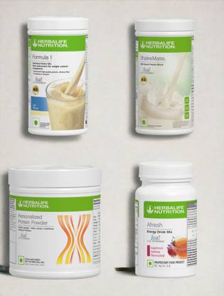 HERBALIFE F1 SHAKE MIX-KULFI,SHAKEMATE,PP-200GM AND KASHMIRI KAHWA(PACK OF 4) Protein Shake