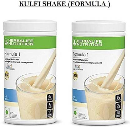 HERBALIFE FORMULA 1 NUTRITIONAL KULFI SHAKE MIX (Pack of 2) Plant-Based Protein