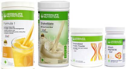 HERBALIFE formula 1 mango 500g+ shakemate 500g+ protein powder 200g+ afresh ginger Plant-Based Protein