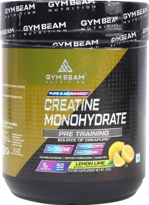 GYM BEAM Nutrition Creatine Monohydrate - Micronized & Pure Gride - Supports Muscle Weight Gainers/Mass Gainers