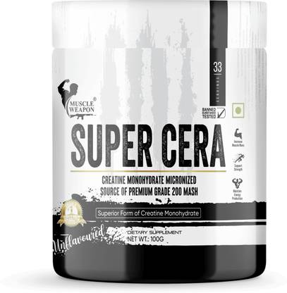 Muscle Weapon Super Cera Creatine Monohydrate Micronized 200 Mash Superior Form of 100% Pure Creatine