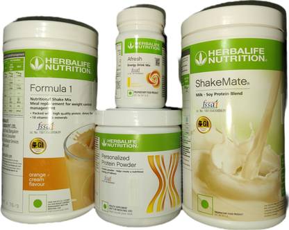 Herbalife Nutrition Formula 1 Orange + Protein Powder 200 G+ Shake Mate + Afresh - Lemon Protein Shake