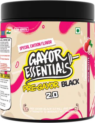 gayor essentials Black 2.0 | Optimally Dosed ,300mg Caffeine, 26 Servings Pre Workout