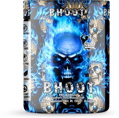 Muscle Weapon Bhoot Preworkout, 30 Servings, Energy, Focus, and Fat Loss Pre Workout