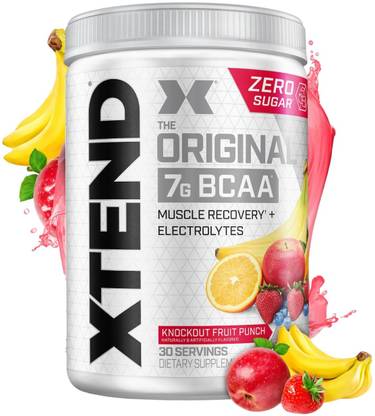 xtend bcaa Powder (Knockout Fruit Punch) - 405 Gms (30 Servings) BCAA