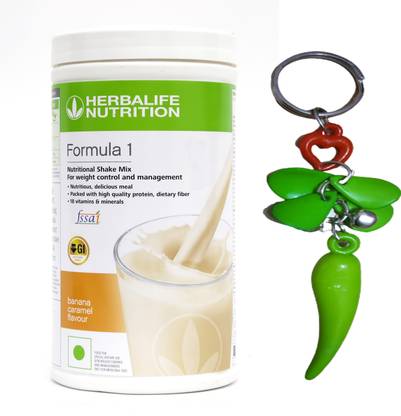 HERBALIFE Formula 1 Shake - Banana Caramel Flavor For Weight Management With Keychain Protein Blends