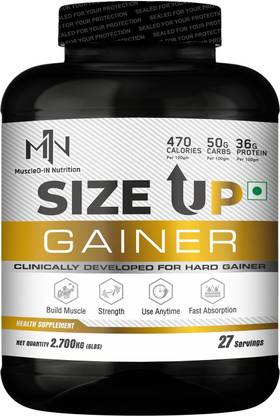 MuscleD-IN Nutrition Size UP Gainer 3kg Choco Caramel Weight Gainers/Mass Gainers