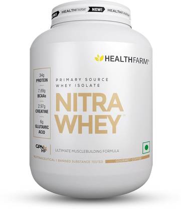 HEALTHFARM Nitra Whey Protein , 34g protein & 3hg Creatine Per Serving Whey Protein