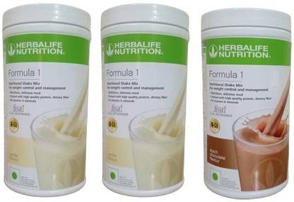 HERBALIFE Formula 1 shake mix vanilla 2 Pcs and 1 chocolate flavour for weigtt loss Plant-Based Protein