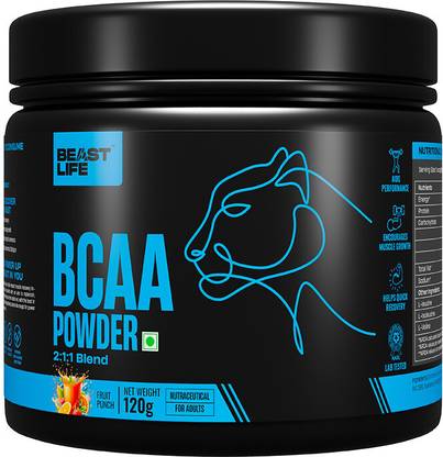 BeastLife High recovery BCAA Fruit Punch |2:1:1 Blend 120g Premium Sports Nutrition BCAA