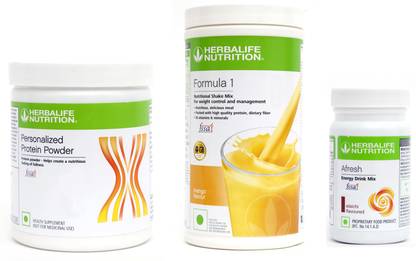 HERBALIFE formula 1 mango (500g)+ protien powder (200g)+ afresh elaichi (50g) Plant-Based Protein