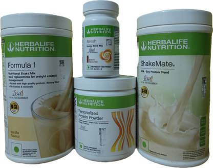 HERBALIFE WEIGHT LOSS COMBO NUTRITION VANILLA SHAKE SHAKEMATE PROTEIN 200GM AFRESH ELAICHI Nutrition Bars