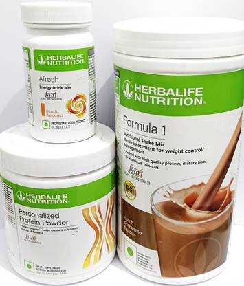 HERBALIFE Formula1 Chocolate 500g Protine Powder 200g & Peach Afresh 50g Protein Shake