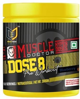 Muscle Doctor Pre-Workout DOSE8, Focus,Pumps With Beta Alanine 4g,Caffeine 380mg, Pre Workout
