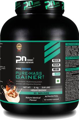 Purobien Nutrition Pure Mass Gainer, Multivitamin,Multimineral Protein With Digestive Enzymes Weight Gainers/Mass Gainers