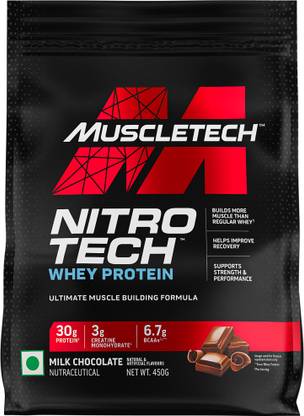 Muscletech NitroTech 30g Protein, 3g creatine monohydrate ultimate muscle building formula Whey Protein