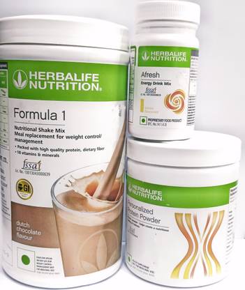HERBALIFE Formula1 Chocolate 500g Protine Powder 200g & Elachi Afresh 50g For Waight Loss Plant-Based Protein