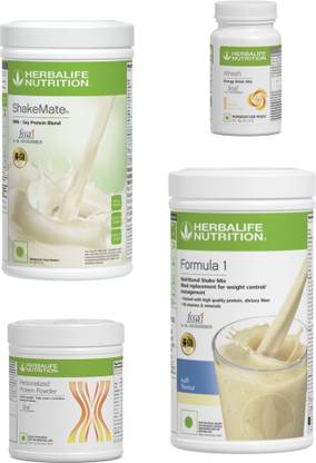 HERBALIFE Formula1 Kulfi Shake 500g Protine 200g Shakemate 500g & Energy Drink Ginger 50g Plant-Based Protein