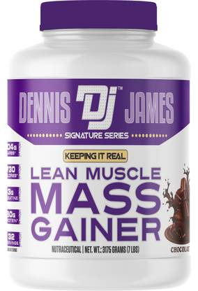 Dennis James Lean Muscle Mass Gainer | Chocolate Flavor | 3175gm, 7lbs Weight Gainers/Mass Gainers