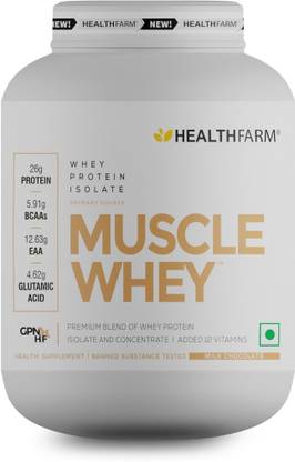 HEALTHFARM Muscle Whey Protein Isolate & Concentrate | Premium Blend of Whey Protein
