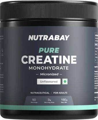 Nutrabay Pure Micronised Creatine Monohydrate | Pre/Post Workout Supplement -150 Gram Creatine