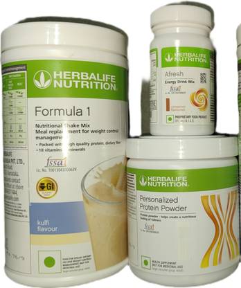 Herbalife Nutrition F1 Shake Kulfi + Protein Powder 200 G + Afresh - Cinnamon Protein Shake