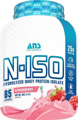 ANS PERFORMANCE ANS N-ISO Whey Protein Isolate Strawberry 2kg With Shaker & Samples Whey Protein