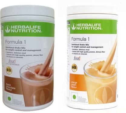 HERBALIFE Formula 1 shake mix Chocolate and Orange flavour for weigtt loss Plant-Based Protein