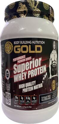 Body Building Nutrition Gold Superior Whey Protein with Extra Power & Stamina (2.2lbs, Chocolate) Whey Protein