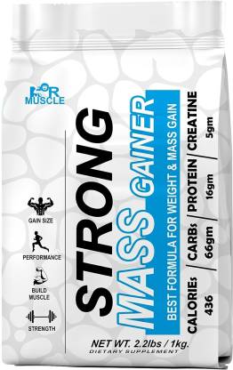 Mormuscle Strong Gainer with 16gm Protein and 5gm Creatine Weight Gainers/Mass Gainers