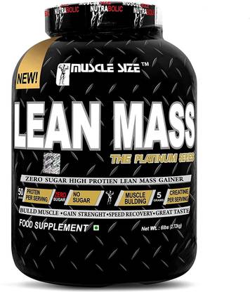 MUSCLE SIZE LEAN MASS GAINER ZERO SUGAR HIGH PROTEIN (6lbs) Weight Gainers/Mass Gainers
