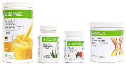 HERBALIFE Formula 1 Shake Mango Flavor+Aloe Plus Tablet+ Protein Powder+ Afresh Tulsi Protein Shake