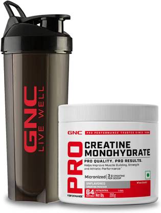 GNC Creatine Monohydrate With Black Shaker (750ml) Creatine