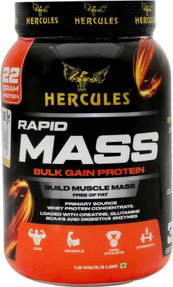 HERCULES Rapid mass bulk gain protein Weight Gainers/Mass Gainers