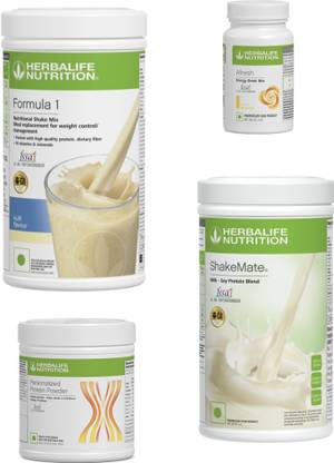 HERBALIFE Formula1 Kulfi Shake 500g Protine 200g Shakemate 500g & Energy Drink Lemon 50g Plant-Based Protein