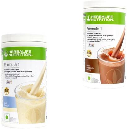 HERBALIFE Formula 1 Shake Mix- Kulfi Flavor & Chocolate Flavor For Weight Loss Plant-Based Protein