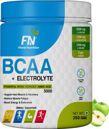 Floral Nutrition BCAA Supplement of L-Leucine,L-Isoleucine,L-Valine-Muscle Growth/Recovery BCAA