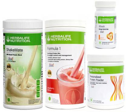 HERBALIFE FORMULA1STRAWBERRY500 PROTIEN 200 GAFRESHENERGYDRINK PEACH 50 +SHAKEMATE 500 G Plant-Based Protein