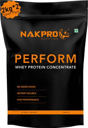 Nakpro Perform Whey Protein Concentrate | 24g Protein, 5.3g BCAA Supplement Powder Whey Protein