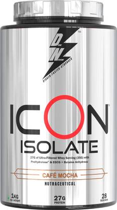 Dn With Divine Nutrition ICON ISOLATE PROTEIN, 27g Protein, 35g per serving, 28 Serving Whey Protein