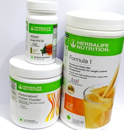 HERBALIFE Formula1 Orange 500g Protine Powder 200g & Tulshi Afresh 50g Plant-Based Protein