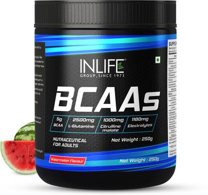 INLIFE BCAA Supplement 7g Amino Acids for Pre Post & Intra Energy Drink for Workout BCAA