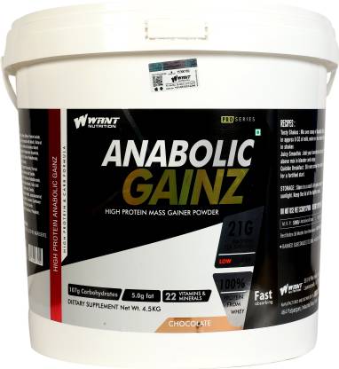 want nutrition ANABOLIC GAINZ Weight Gainers/Mass Gainers