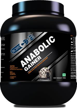 Body Core Science Anabolic Gainer-1 Kg (Cream & Cookies) Weight Gainers/Mass Gainers