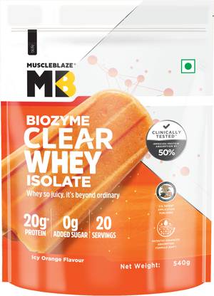 MUSCLEBLAZE Biozyme Clear Whey Isolate, 20g Protein Whey Protein