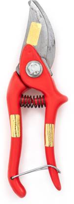 Globus 803-Pruners, Metal 8 inch ( 200mm) (Red, Hand-Powered, Garden Tool) Bypass Pruner