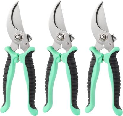 YELONA 3 Pcs Hand Pruner Stainless Steel Blades|Sharp Gardening Cutter Tool |Plant Cutter for Home Garden|Wood Branch Trimmer|Stem Scissors|Vine Shears Bypass Pruner