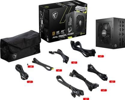 MSI MAG A850GL PCIE5 80 Plus Gold, Fully Modular 850 Watts PSU