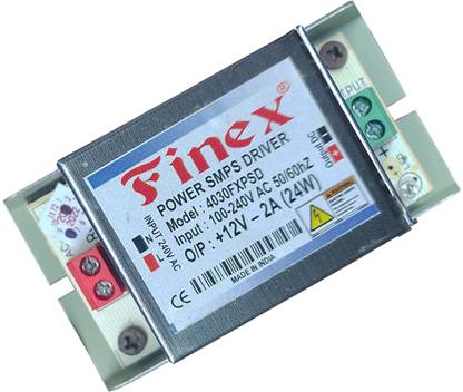 ShopNest Power SMPS Driver - Input 100-240V AC 50/60Hz, Output +12V-2A (24W) 12 Watts PSU